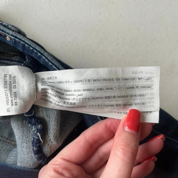 Abercrombie & Fitch Dark Wash High Rise The Jean Legging Size 27 / 4S - Picture 4 of 12